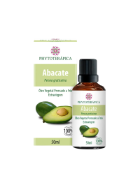 Embalagem e frasco de 50ml com óleo vegetal de abacate