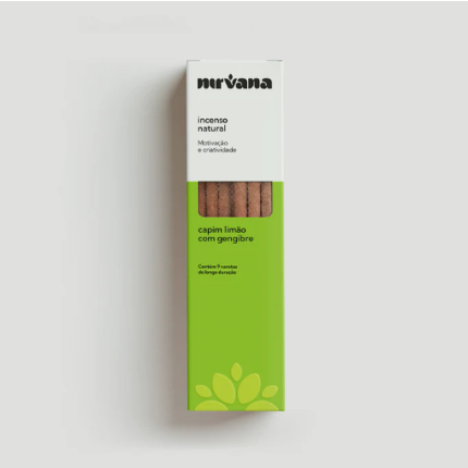 Incenso Natural Nirvana - Capim Limão com Gengibre