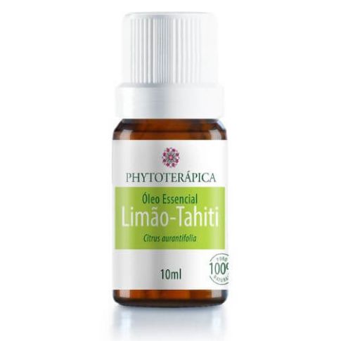 Frasco de 10ml com óleo essencial de limão-tahiti