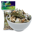 Banho de Ervas Descarrego da marca Djovia, pacote fechado e vasilha branca funda. À venda para todo o Brasil na Natureza Divina.