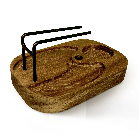 Queimador Defumador Incensário de Palo Santo, ervas e incensos de vareta. Opção de tamanho médio, em fundo branco. Vendido pela Natureza Divina.