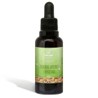 Tintura de Valeriana, Mulungu e Passiflora da marca Natureza Divina. Frasco de 50 ml visto de frente.